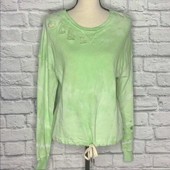 NWT n:philanthropy Olympia Distressed Tie-Die Sweatshirt - Picture 4 of 14